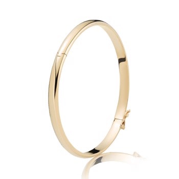 14 karat Armring Klassisk (hule) i 5 mm bred og en diameter på 5,5 cm